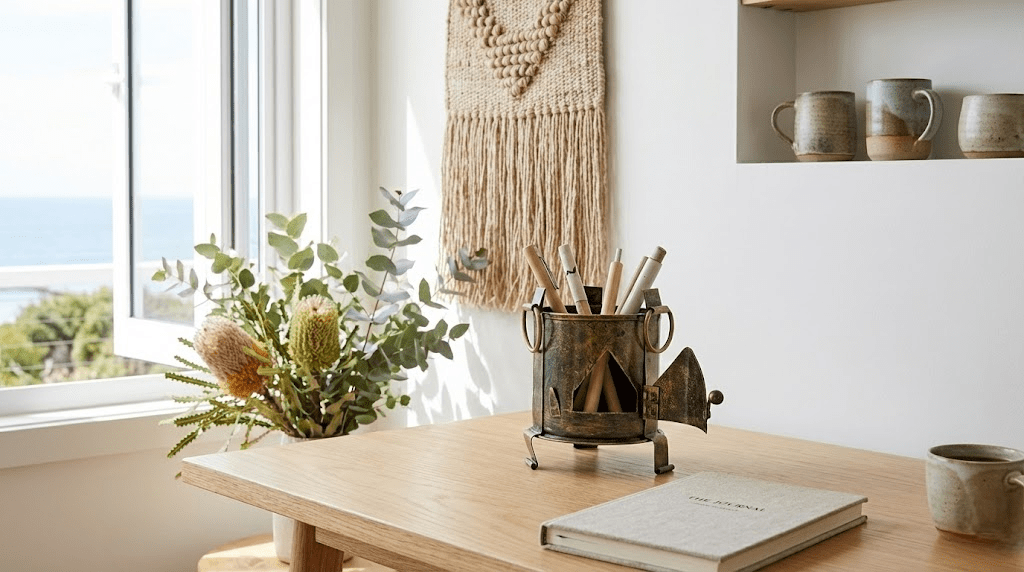 The Metal Stove Pen Stand - The Ganges Store