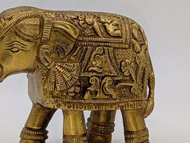 Stunning Brass Elephant Sculpture (Variant 2) — Handmade Indian Artisanal