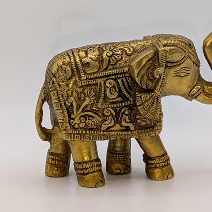 Stunning Brass Elephant Sculpture (Variant 2) — Handmade Indian Artisanal