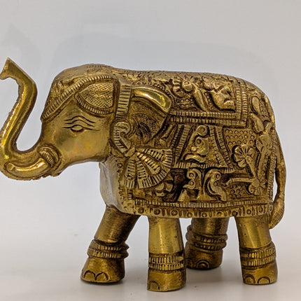 Stunning Brass Elephant Sculpture (Variant 2) — Handmade Indian Artisanal