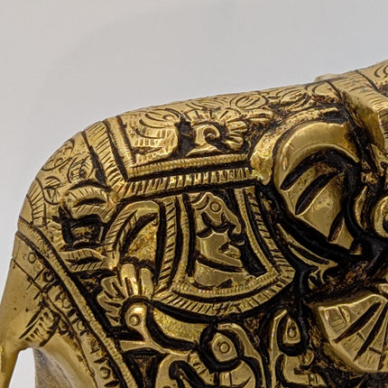 Premium Brass Elephant Sculpture (Variant 1) — Handmade Indian Artisanal