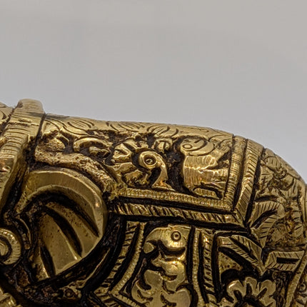 Premium Brass Elephant Sculpture (Variant 1) — Handmade Indian Artisanal