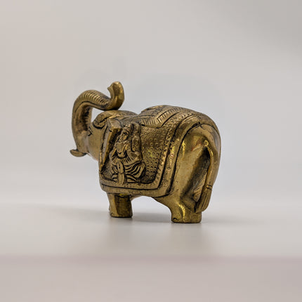 Beautiful Elephant Solid Brass Elephant - Handmade Indian Artisan