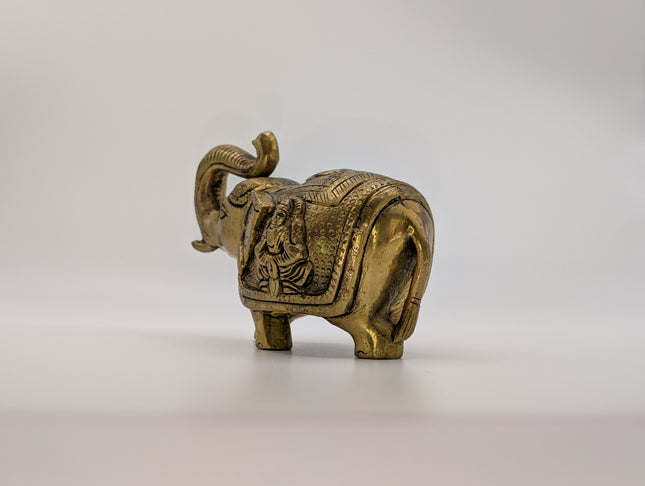 Beautiful Elephant Solid Brass Elephant - Handmade Indian Artisan
