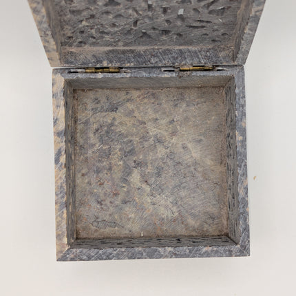 Exquisite Hand-Carved Marble Jewellery Box — Handmade Indian Artisanal