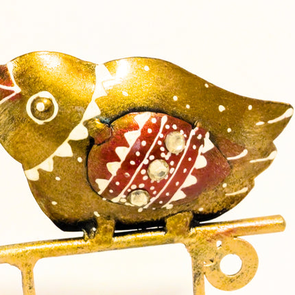 Hand-Painted Bird Hook Rail · Where Folk Art Meets Your Daily Ritual