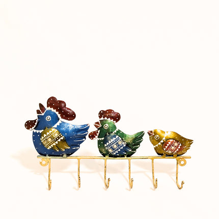 Hand-Painted Bird Hook Rail · Where Folk Art Meets Your Daily Ritual