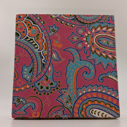 Magnificent Paisley Handmade Notebook - Traditional Indian Textile & Handcrafted Paper (18×18 cm)