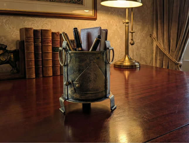Hand-Moulded Shegdi Metal Stand · Where Village Heritage Becomes Your Desk Poetry