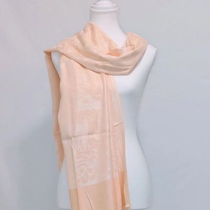 Kashmiri Cashmere Shawl - Saffron Solid Weave | Woven in Kashmir