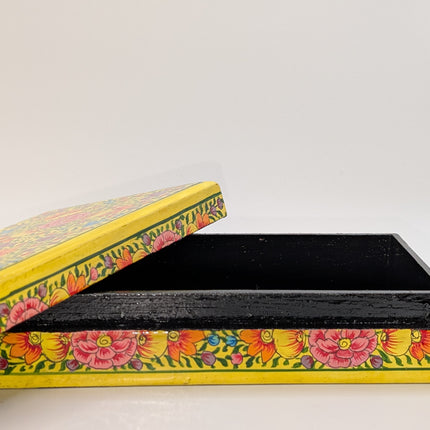 Handcrafted Kashmiri Papier-Mâché Jewellery Box — Handmade Indian Artisanal