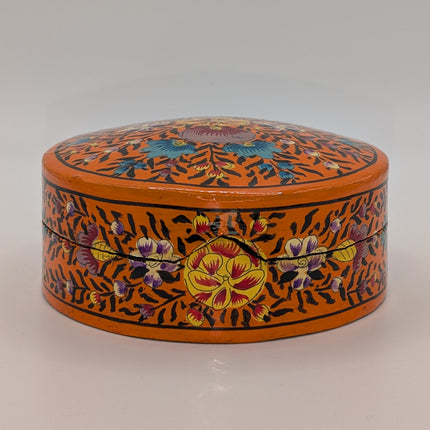 Classic Kashmiri Papier-Mâché Coaster Set — Handmade Indian Artisanal