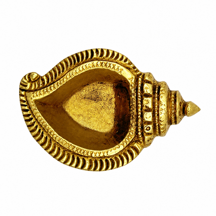 Handcrafted Brass Shankh Diya – Oil Lamp for Pooja & Diwali
