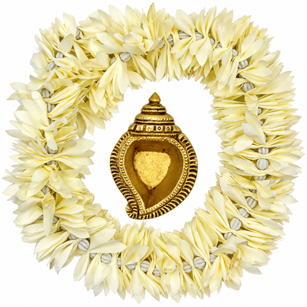Handcrafted Brass Shankh Diya – Oil Lamp for Pooja & Diwali