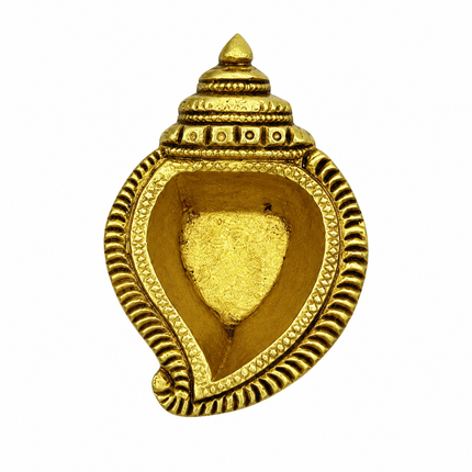 Handcrafted Brass Shankh Diya – Oil Lamp for Pooja & Diwali