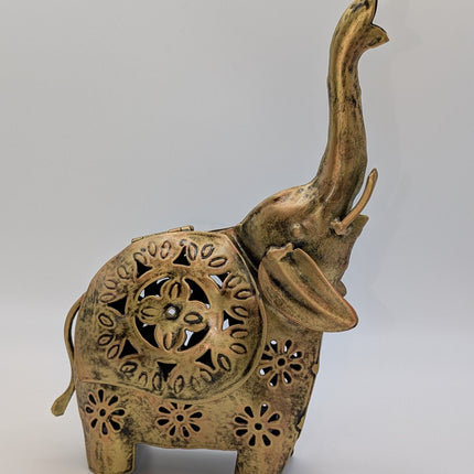 Majestic Elephant Tealight Holder — Handmade Indian Artisanal
