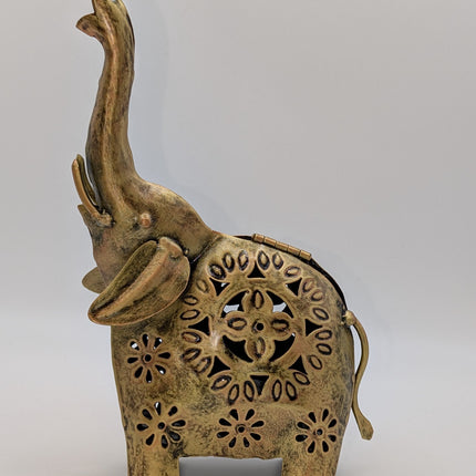 Majestic Elephant Tealight Holder — Handmade Indian Artisanal