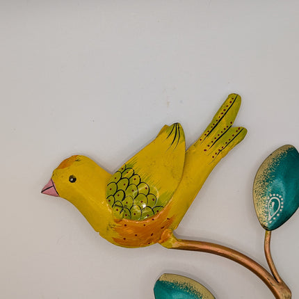 Colourful Bird & Nest Candle Holder — Handmade Indian Artisanal