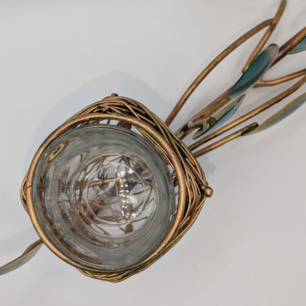 Colourful Bird & Nest Candle Holder — Handmade Indian Artisanal