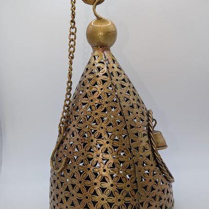 Enchanting Bird & Bell Hanging Tealight — Handmade Indian Artisanal