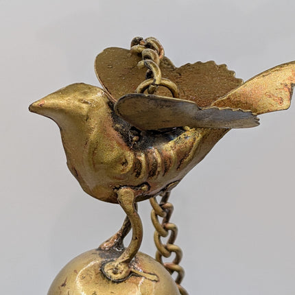 Enchanting Bird & Bell Hanging Tealight — Handmade Indian Artisanal