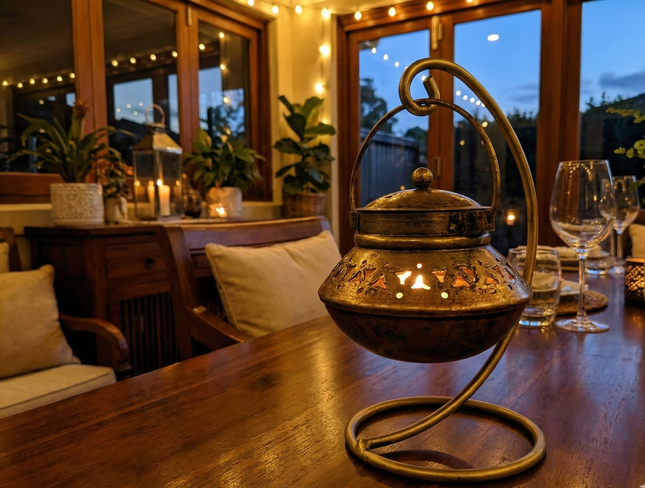 Hanging Tealight Pot Holder - Handmade Indian Artisan