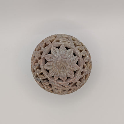 Intricate Marble Tealight Holder — Handmade Indian Artisanal
