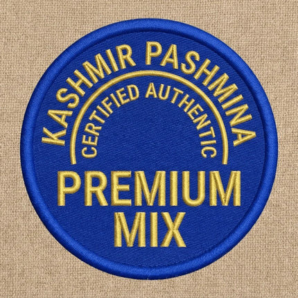 Authentic Cashmere Shawl - Artisanal - Blue Floral Pattern - The Ganges Store