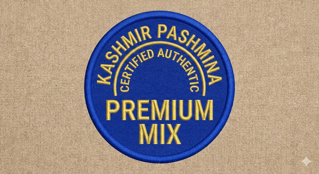 Authentic Cashmere Shawl - Artisanal - Blue Floral Pattern - The Ganges Store