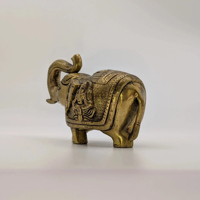 Beautiful Elephant Solid Brass Elephant - Handmade Indian Artisan - The Ganges Store