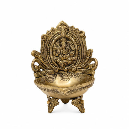Handcrafted Brass Ganesha Deepam Urli