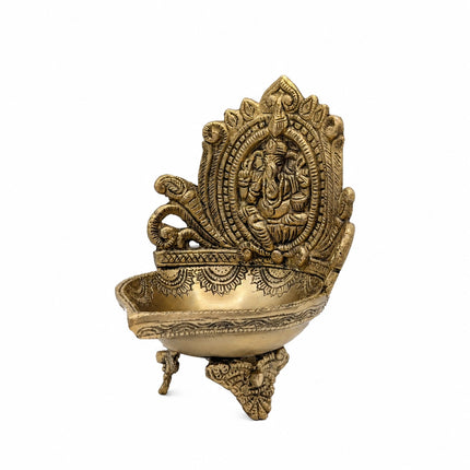 Handcrafted Brass Ganesha Deepam Urli
