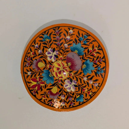 Classic Kashmiri Papier - Mâché Coaster Set — Handmade Indian Artisanal - The Ganges Store