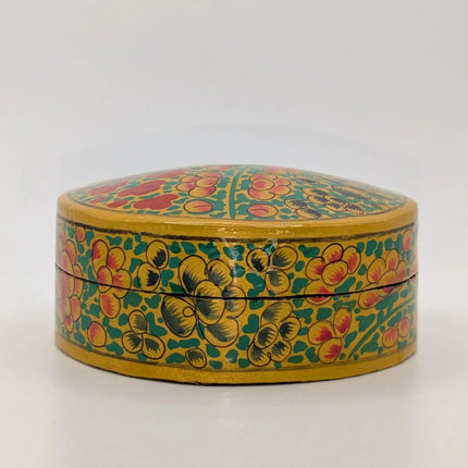 Classic Kashmiri Papier - Mâché Coaster Set — Handmade Indian Artisanal - The Ganges Store