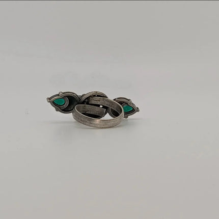 Contemporary Horizontal Statement Ring – Handmade Indian Artisanal - The Ganges Store