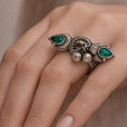 Contemporary Horizontal Statement Ring – Handmade Indian Artisanal - The Ganges Store