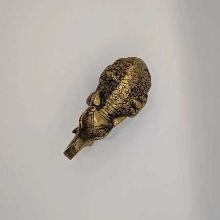 Divine Elephant Solid Brass Sculpture - Handmade Indian Artisan - The Ganges Store