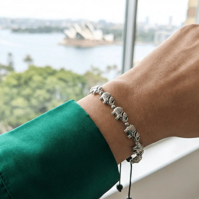Exquisite Bracelet with Elephant Shaped Beads - Handmade Indian Artisanal - The Ganges Store