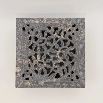 Exquisite Hand - Carved Marble Jewellery Box â€” Handmade Indian Artisanal - The Ganges Store