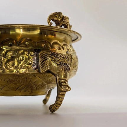 Exquisite Statement Piece Brass Bowl - Handmade Indian Artisan - The Ganges Store