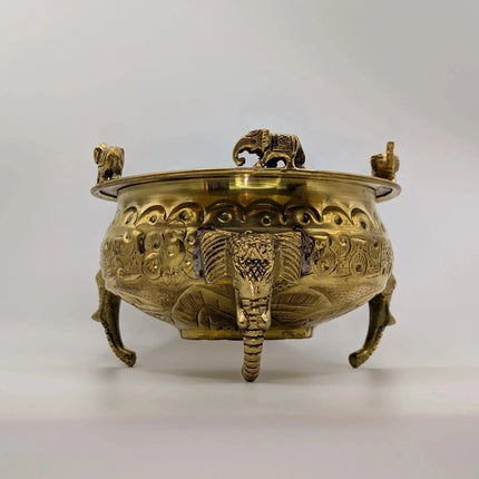 Exquisite Statement Piece Brass Bowl - Handmade Indian Artisan - The Ganges Store