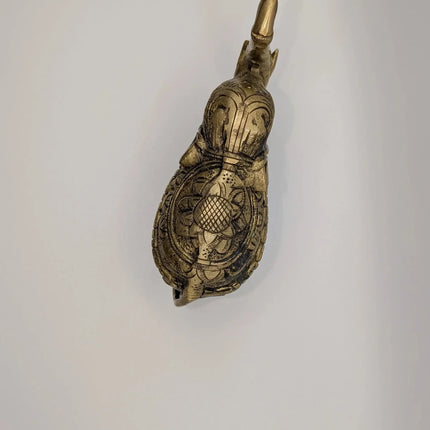 Good Luck Totem Elephant Solid Brass Sculpture - Handmade Indian Artisan - The Ganges Store