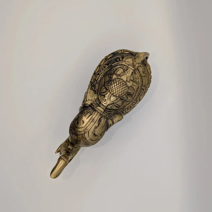 Good Luck Totem Elephant Solid Brass Sculpture - Handmade Indian Artisan - The Ganges Store