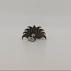 Graceful Lotus Adjustable Ring in Silver Brass – Handmade Indian Artisanal - The Ganges Store