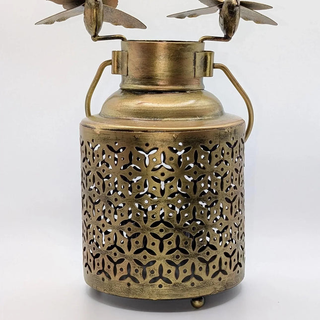 Grand Milk - Can Style Metal Tealight Holder â€” Handmade Indian Artisanal - The Ganges Store