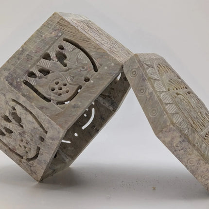 Hand - Carved Hexagonal Marble Jewellery Box Â· Where Rajasthan's Stone Legacy Holds Your Treasures - The Ganges Store