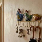 Hand - Painted Bird Hook Rail Â· Where Folk Art Meets Your Daily Ritual - The Ganges Store