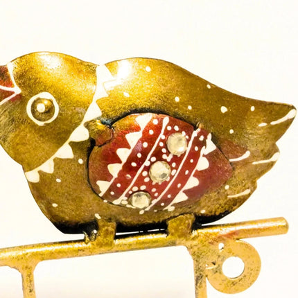 Hand - Painted Bird Hook Rail Â· Where Folk Art Meets Your Daily Ritual - The Ganges Store