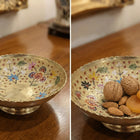 Hand - Painted Etched Brass Bowl Â· Where Ancient Metal Craft Blooms in Colour - The Ganges Store