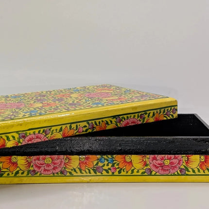 Handcrafted Kashmiri Papier - MÃ¢chÃ© Jewellery Box â€” Handmade Indian Artisanal - The Ganges Store